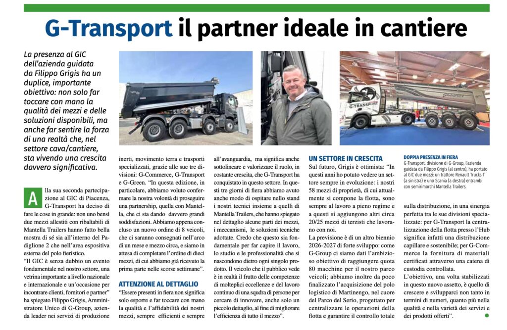 Qualità, asset strutturati e integrazione: la nostra visione di filiera su “La Rotta dei Trasporti”